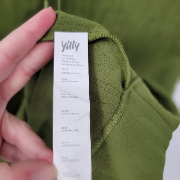 Yitty Major Label Backless Hoodie Dress Size Small Bossy Mossy Green Spellout - Picture 12 of 13